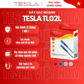 Dây cáp sạc điện thoại Type-C to Lightning chính hãng Tesla TL02L