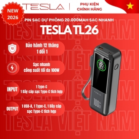 PIN SẠC DỰ PHÒNG 20.000 mAh SẠC NHANH TESLA TL26
