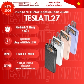 PIN SẠC DỰ PHÒNG 10.000 mAh SẠC NHANH TESLA TL27