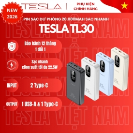 PIN SẠC DỰ PHÒNG 20.000 mAh SẠC NHANH TESLA TL30